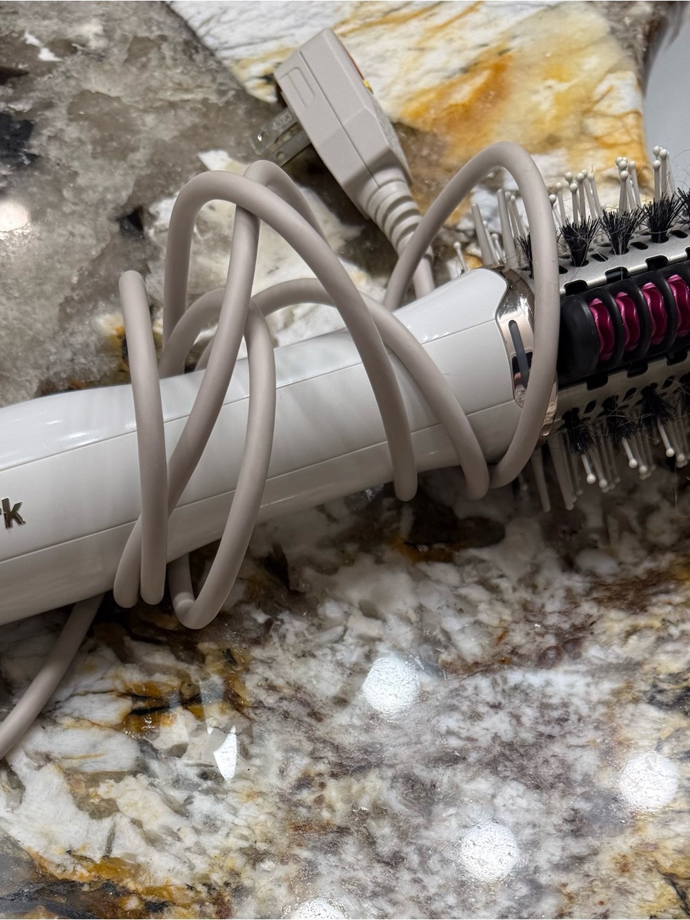 Shark White Corded Round Brush Hair Styler